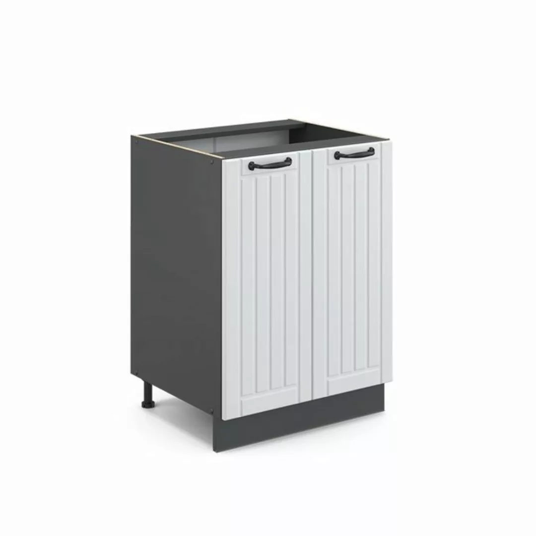 Vicco Unterschrank Fame-Line, Weiß Landhaus/Anthrazit, 60 cm, AP Eiche günstig online kaufen