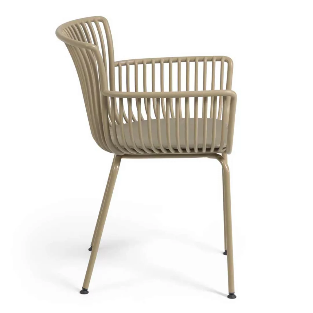 Outdoor Stühle aus Kunststoff Metall (4er Set) günstig online kaufen