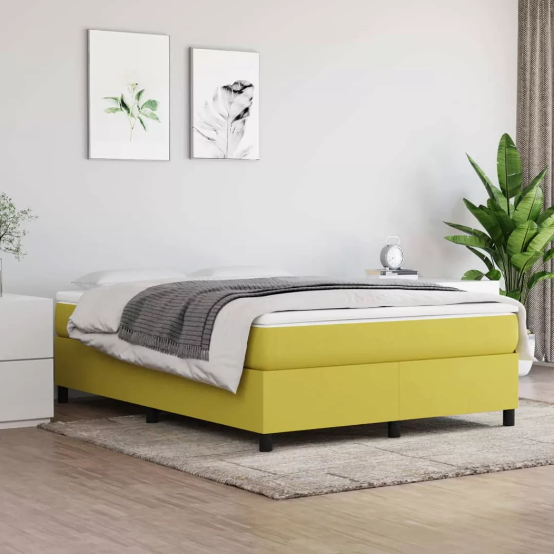 Vidaxl Boxspringbett Grün 140x190 Cm Stoff günstig online kaufen