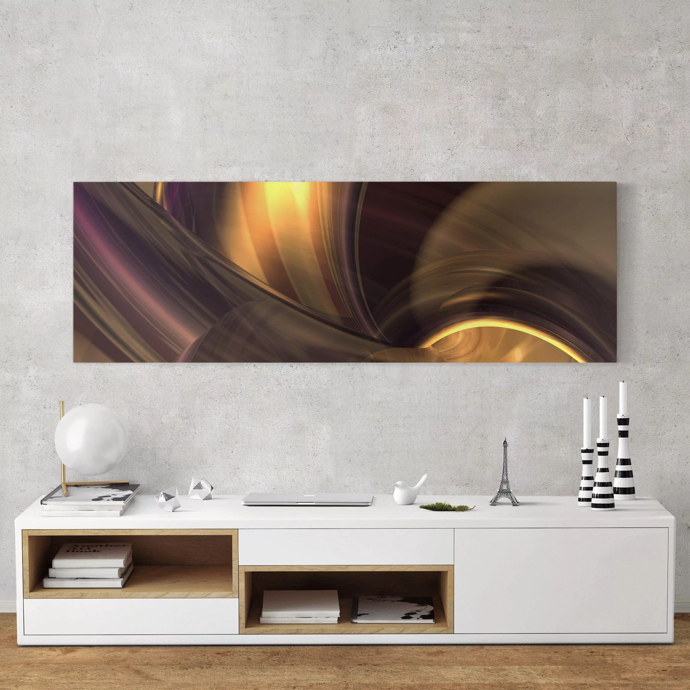 Leinwandbild Abstrakt - Panorama Enchanted Fire günstig online kaufen