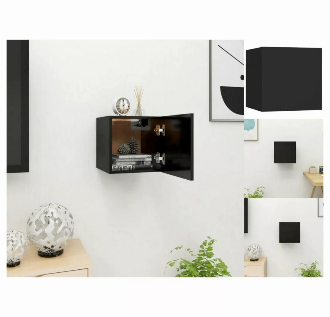 vidaXL TV-Schrank TV-Wandschrank Schwarz 30,5x30x30 cm TV-Konsole für Ferns günstig online kaufen