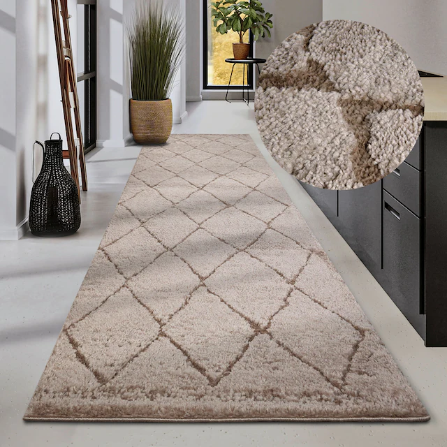 ELLE DECORATION Hochflor-Teppich »Perrotin«, rechteckig, 18 mm Höhe, Läufer günstig online kaufen