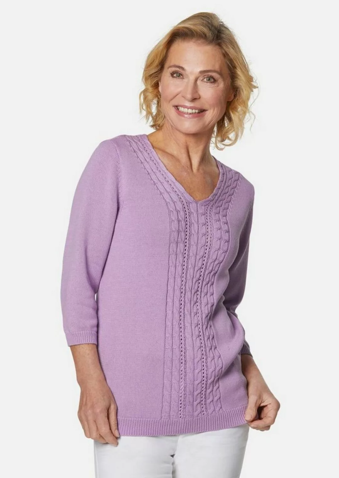 GOLDNER Strickpullover Superweicher V-Pullover in Leichtstrick günstig online kaufen