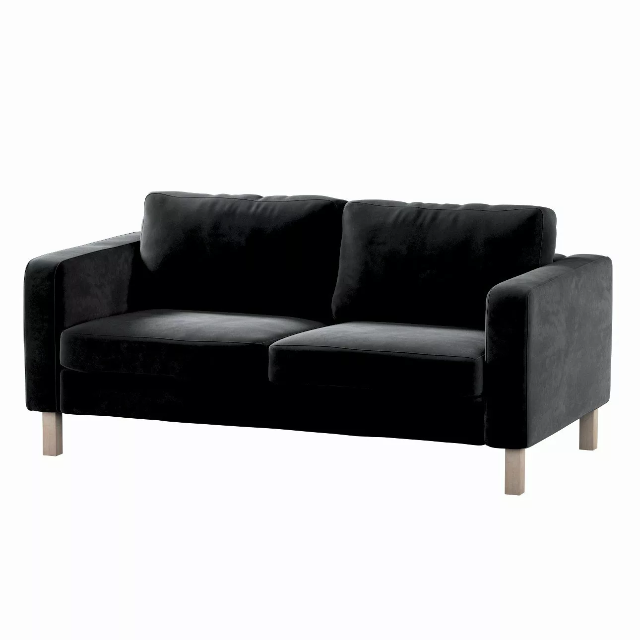 Bezug für Karlstad 2-Sitzer Sofa nicht ausklappbar, schwarz, Sofahusse, Kar günstig online kaufen