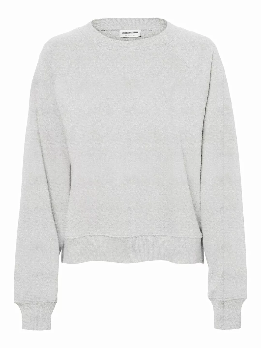 NOISY MAY Weiches Stehkragen Sweatshirt Damen Grau günstig online kaufen