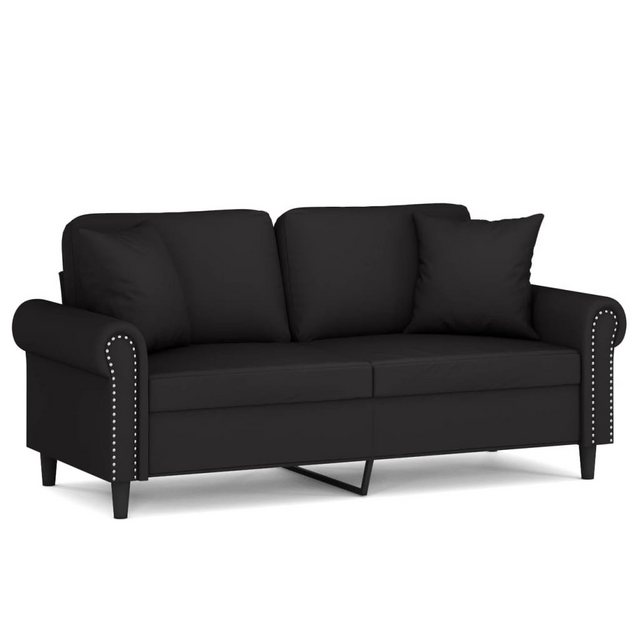 vidaXL Sofa 2-Sitzer-Sofa mit Zierkissen Schwarz 140 cm Samt günstig online kaufen