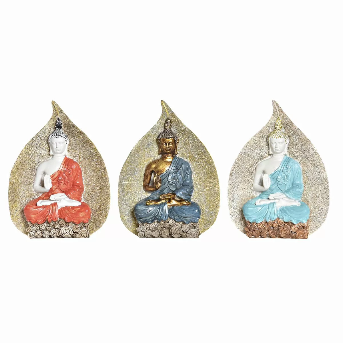 Deko-figur Dkd Home Decor Rot Blau Golden Orange Buddha Harz (15,5 X 5 X 20 günstig online kaufen