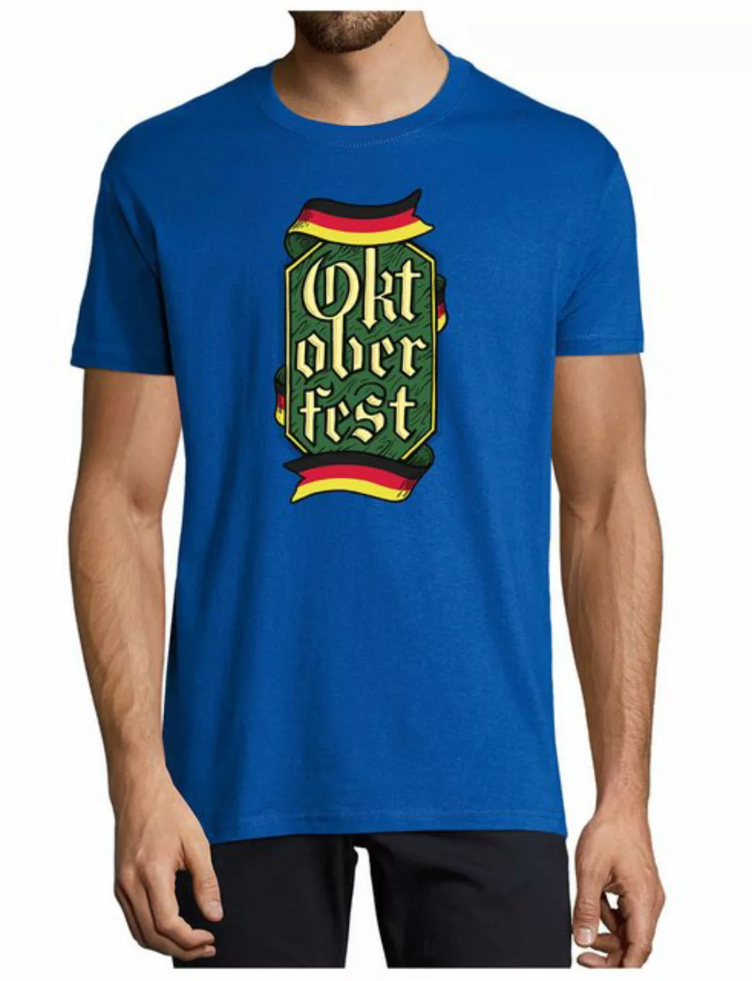 MyDesign24 T-Shirt Herren Party Shirt - Trinkshirt Oktoberfest T-Shirt Baum günstig online kaufen