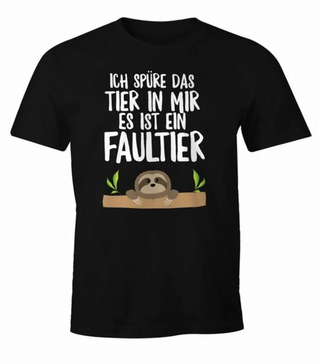 MoonWorks Print-Shirt Faultier Herren T-Shirt Ich spüre das Tier in mir, es günstig online kaufen