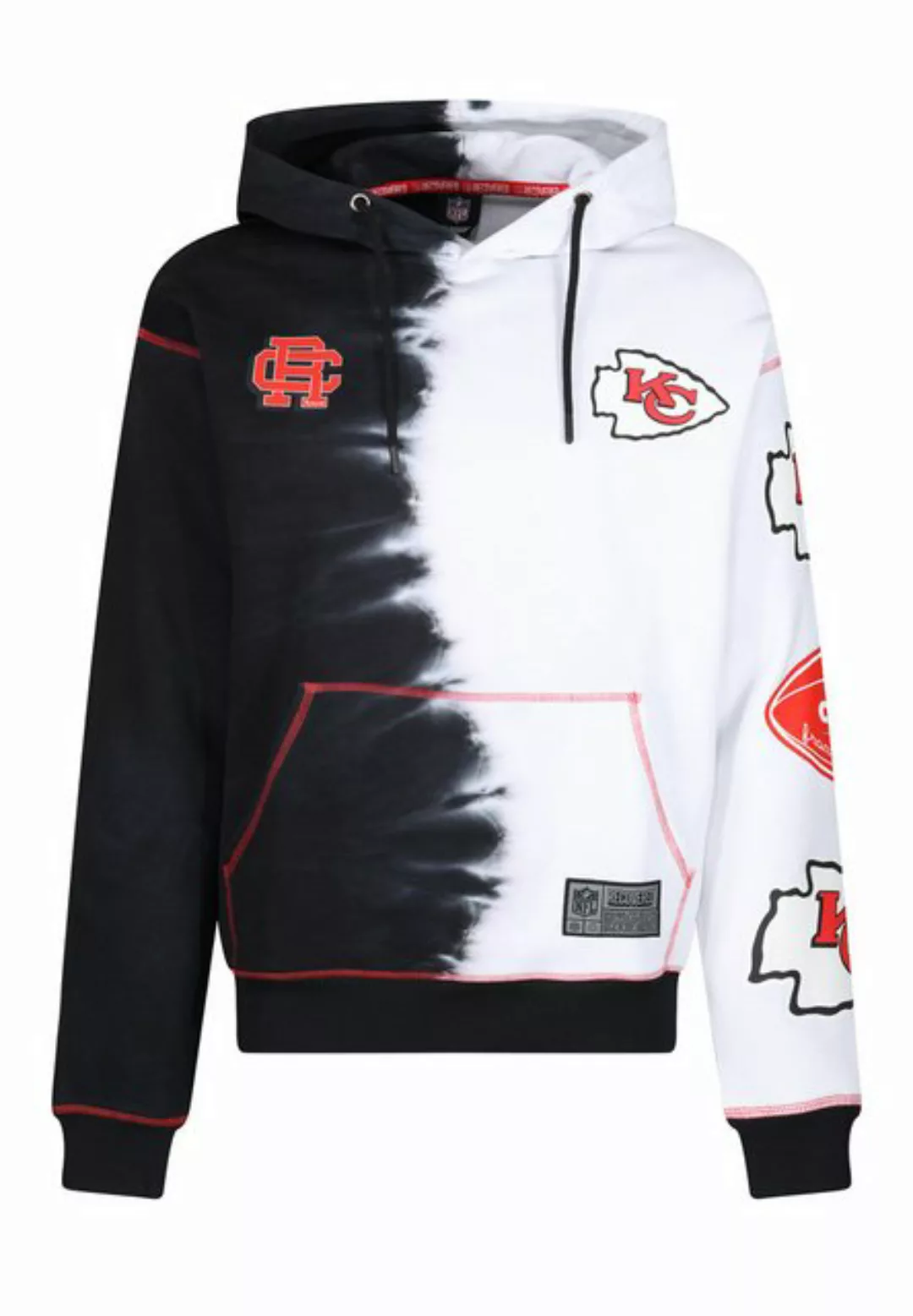 Recovered Kapuzenpullover Recovered - Hoodie NFL Kansas City Chiefs Ink Dye günstig online kaufen