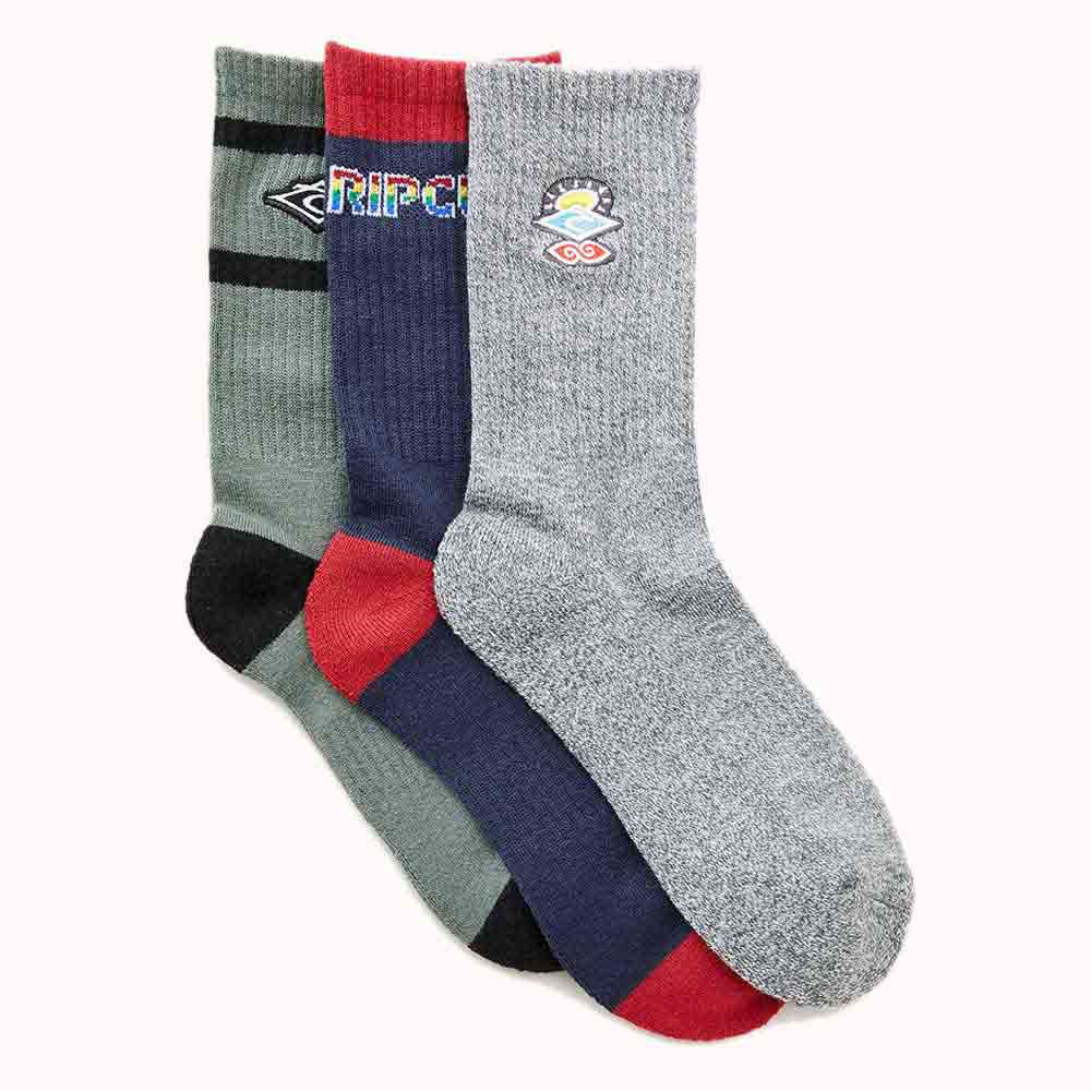Rip Curl Icons Crew Socken 3 Pack EU 42-47 Multicolour günstig online kaufen