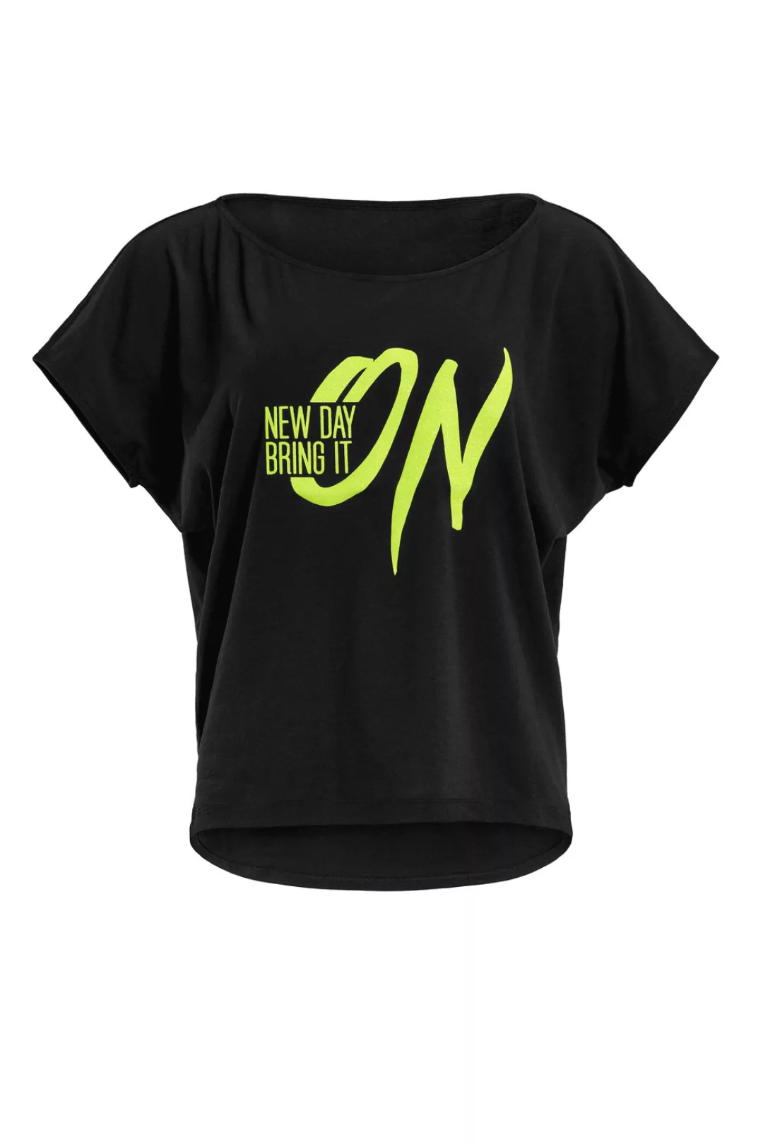 Winshape Oversize-Shirt "MCT002 ultra leicht", mit Neon gelbem Glitzer-Aufd günstig online kaufen