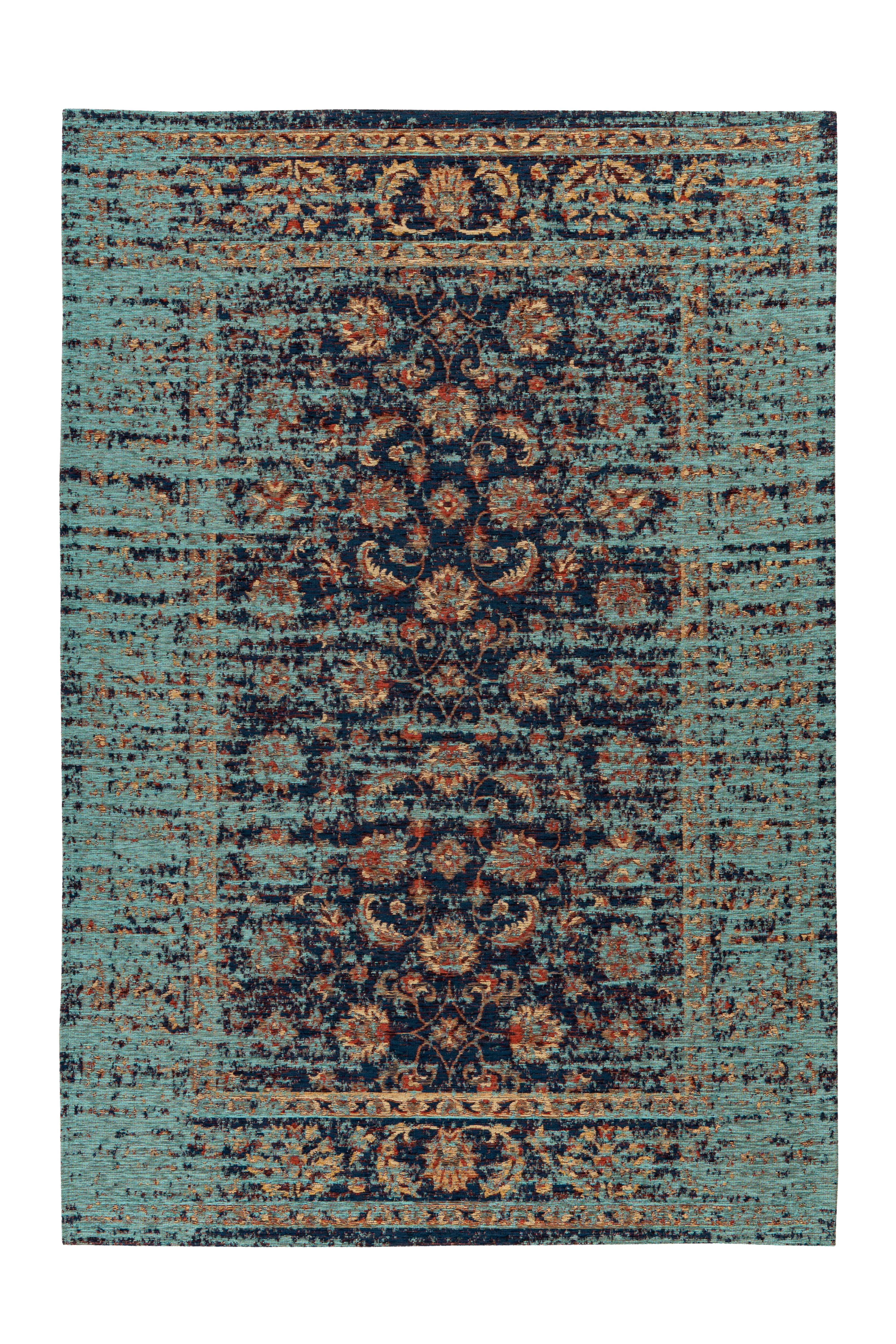 Padiro Kurzflorteppich Charme 225 Multi Blau 120cm X 180cm günstig online kaufen