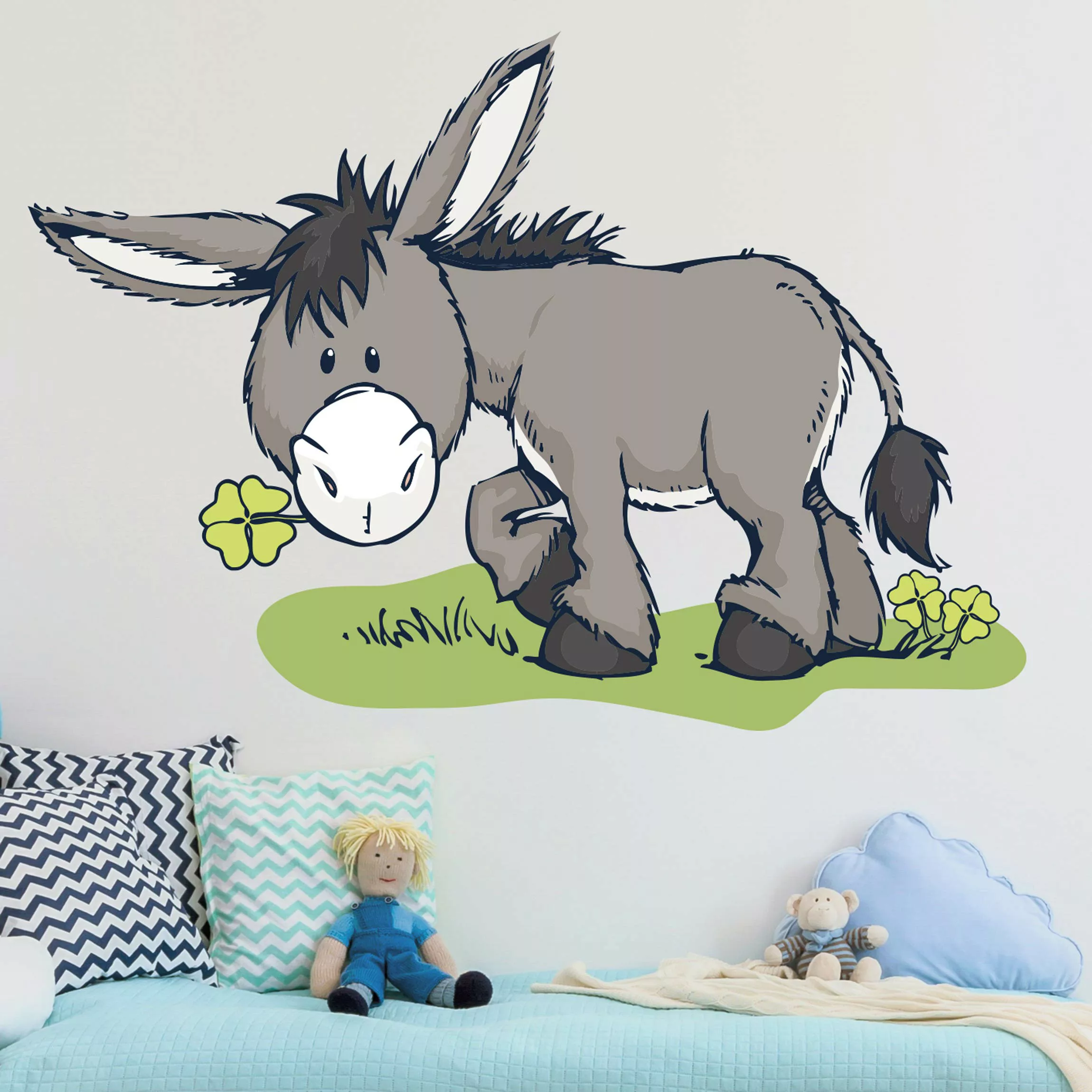 Wandtattoo Kinderzimmer NICI - Esel mit Klee günstig online kaufen