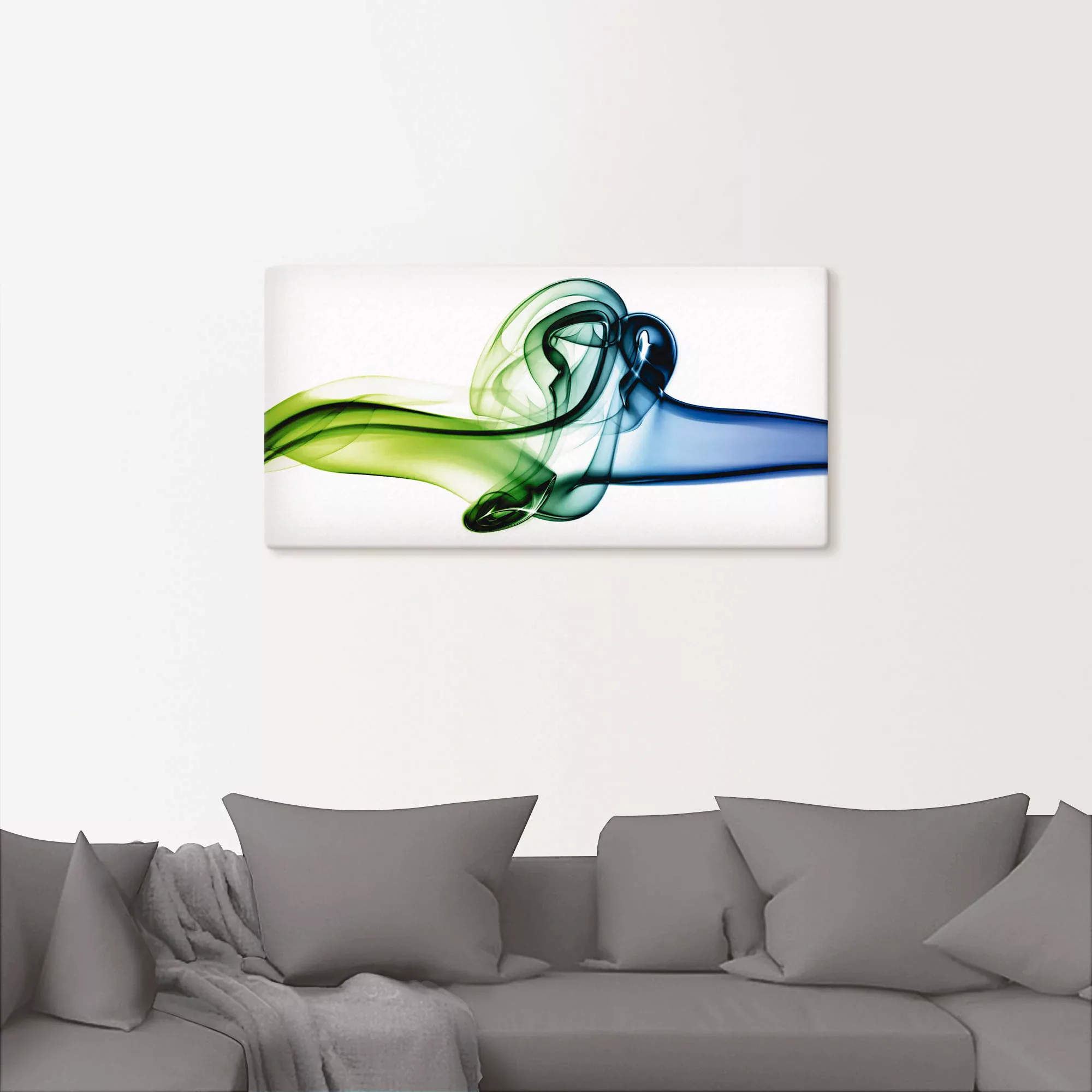 Artland Wandbild »Aufeinanderprallen von blau und grün«, Muster, (1 St.), a günstig online kaufen