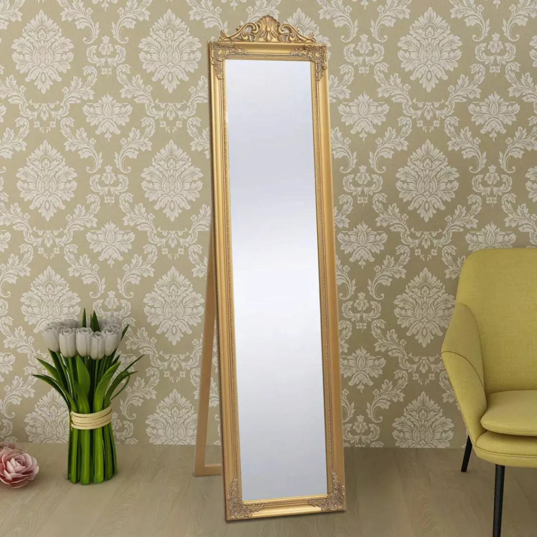 Standspiegel Im Barock-stil 160x40 Cm Gold günstig online kaufen