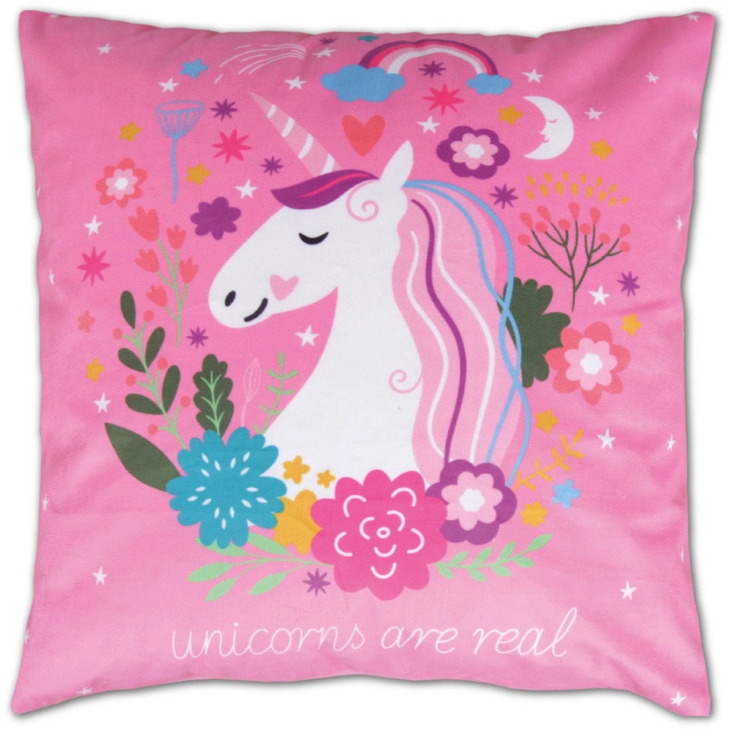 Bestlivings Kissenhülle Fotodruck 40 x 40 cm Einhorn Pink mit Füllung günstig online kaufen