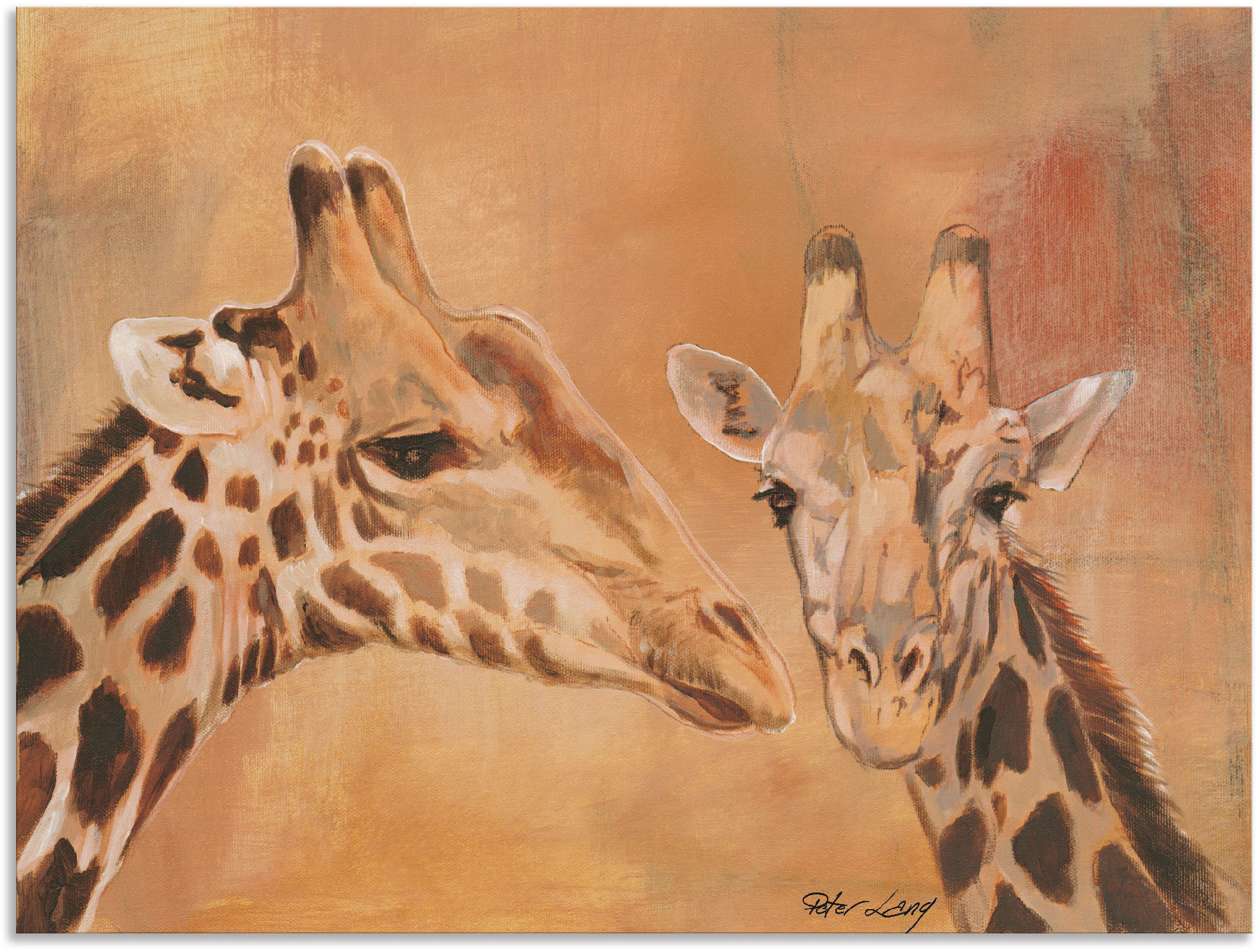 Artland Wandbild »Giraffen«, Wildtiere, (1 St.), als Alubild, Outdoorbild, günstig online kaufen
