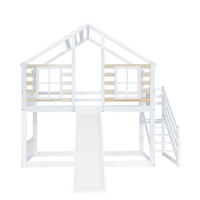 Celya Kinderbett Etagenbett mit Treppe und Gitter, Kinderbett 90x200cm, mit günstig online kaufen