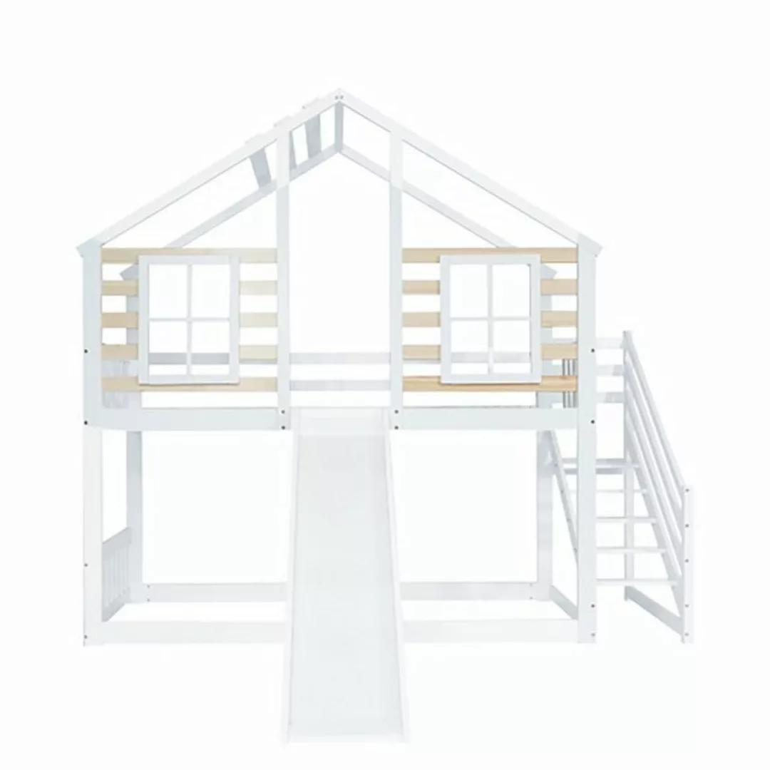 Celya Kinderbett Etagenbett mit Treppe und Gitter, Kinderbett 90x200cm, mit günstig online kaufen