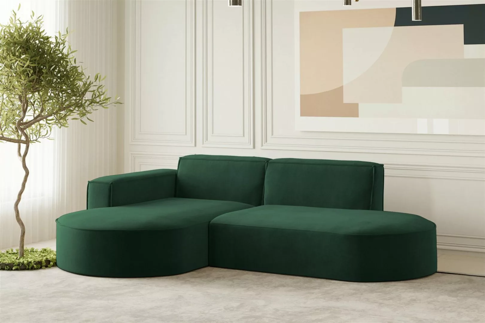 Fun Möbel Ecksofa Designersofa PALMA XS in Stoff Scala oder Noel, Auch mit günstig online kaufen