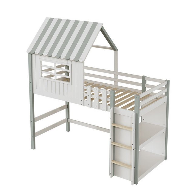 EXTSUD Kinderbett Kinderbett 90x200 cm hoch und niedrig Bett,mit Sicherheit günstig online kaufen