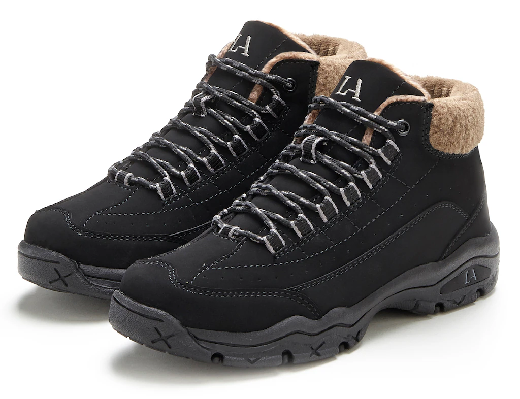 LASCANA Winterstiefelette "Outdoor Boots, Ankle Sneaker", mit robuster Sohl günstig online kaufen