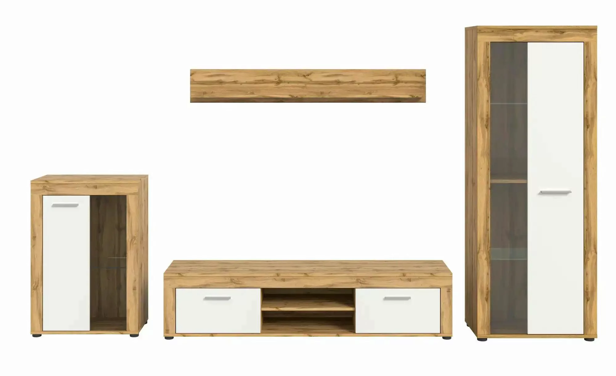 Wohnwand  Bardenas ¦ holzfarben ¦ Maße (cm): B: 310 H: 169 Kommoden & Sideb günstig online kaufen