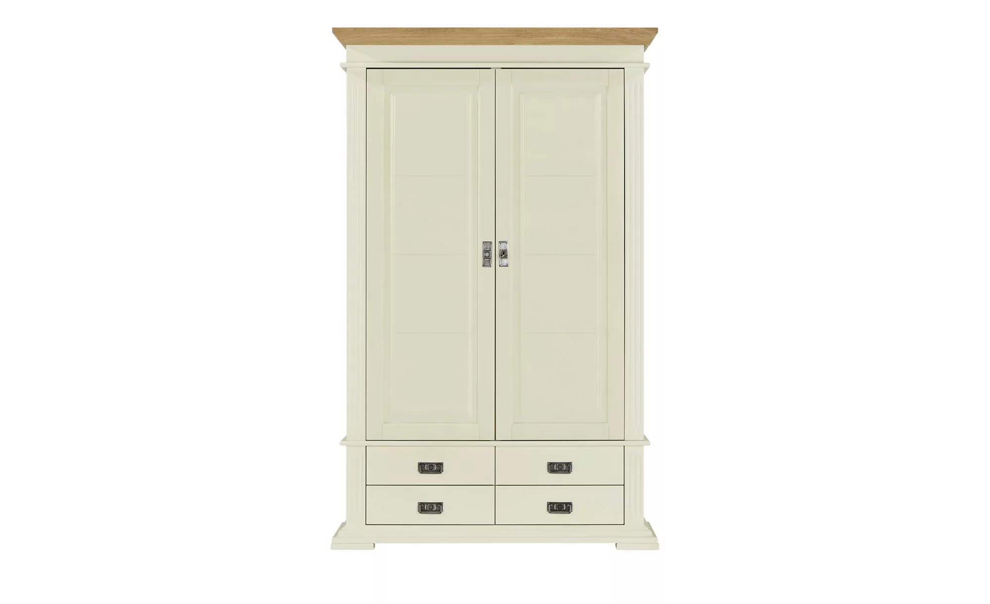 maison bleue Dielenschrank  Cremona ¦ weiß ¦ Maße (cm): B: 125 H: 201 T: 46 günstig online kaufen