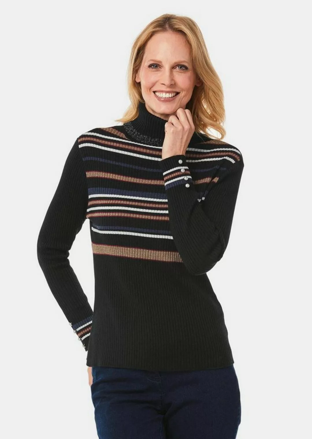 GOLDNER Rollkragenpullover Figurschmeichelnder Rollkragenpullover mit Glanz günstig online kaufen