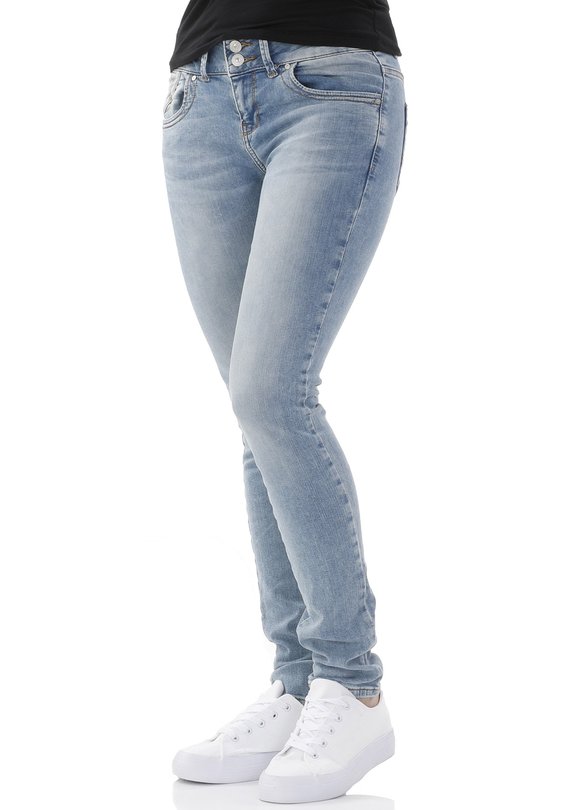 LTB Damen Jeans Molly M Super Slim Fit - Blau - Lelia Wash günstig online kaufen