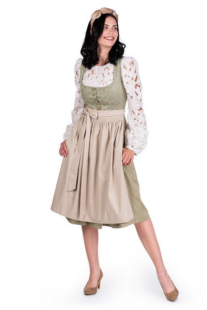 Alpenfee Tracht Dirndl Midi Dirndl 2tlg. - ELISA - pistazie/beige günstig online kaufen