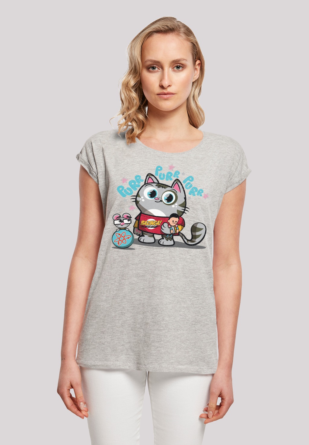 F4NT4STIC T-Shirt "Big Bang Theory Bazinga Kitty", Damen,Premium Merch,Regu günstig online kaufen