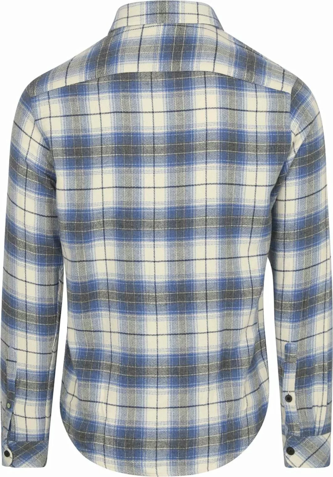 Dstrezzed Hemd Stein Flanel Karos Blau - Größe L günstig online kaufen