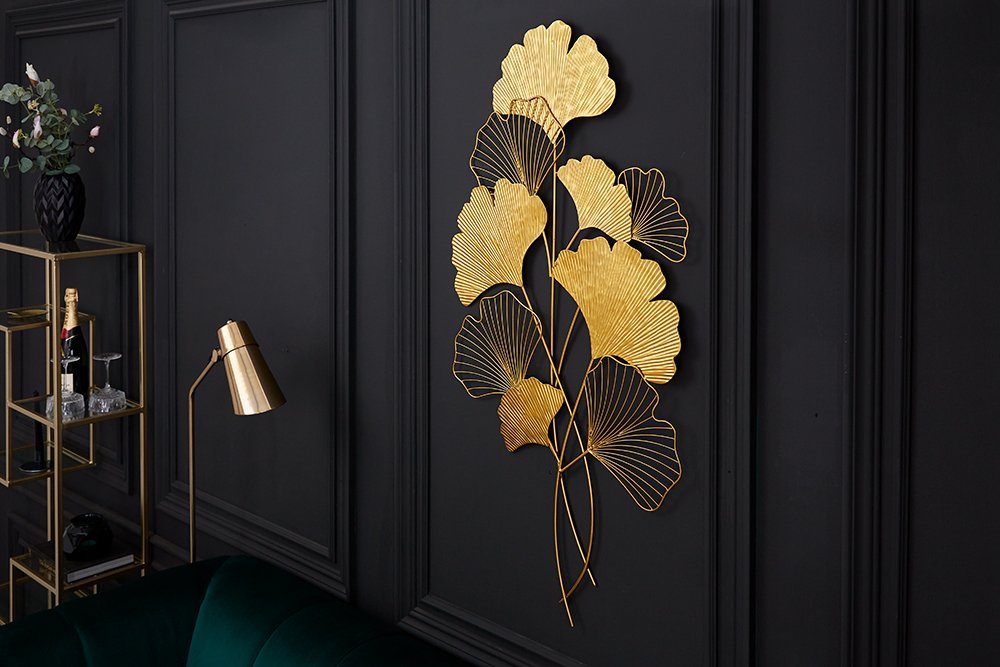 riess-ambiente Wanddekoobjekt GINKGO 110cm gold, Metall günstig online kaufen