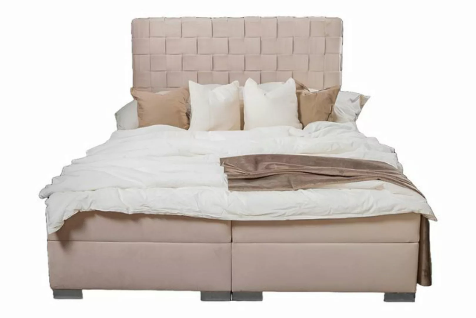 Xlmoebel Bett Luxuriöses Designer Doppelbett in Beige, Polsterbett mit stil günstig online kaufen