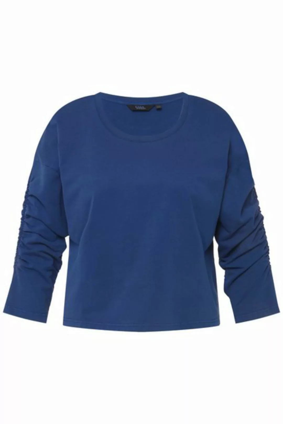 Ulla Popken Sweatshirt Sweatshirt kurz Oversized Rundhals 3/4-Arm günstig online kaufen