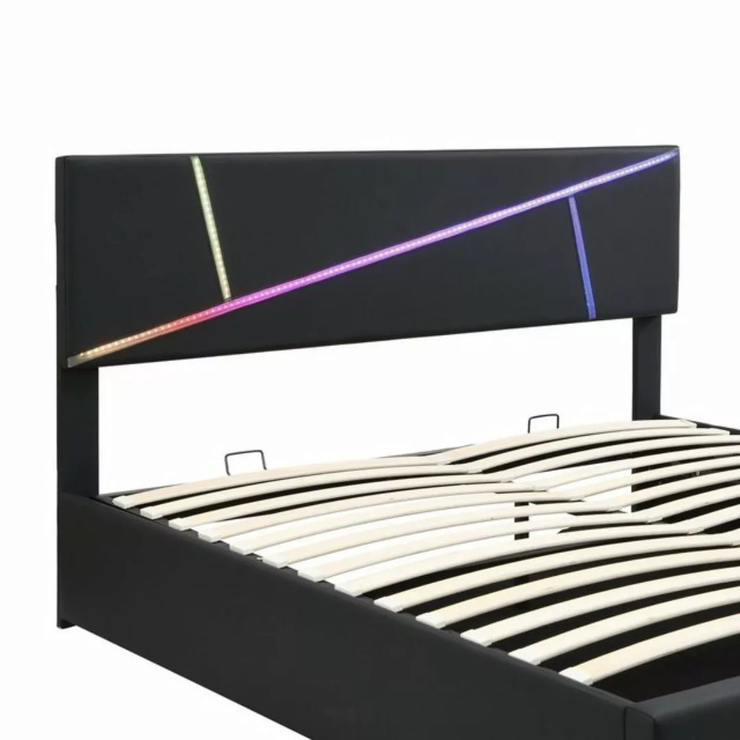 REDOM Polsterbett Bequemes (mit LED-Lichtleisten,160x200 cm, Doppelbett mit günstig online kaufen