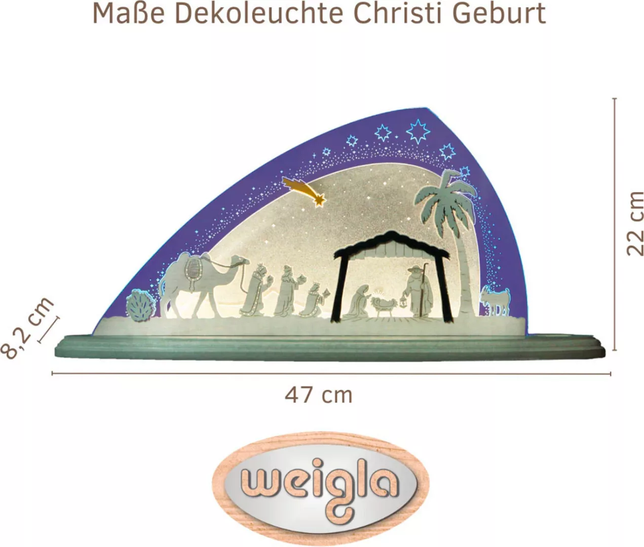 Weigla Lichterbogen "Christi Geburt, Weihnachtsdeko", in 3D Optik günstig online kaufen