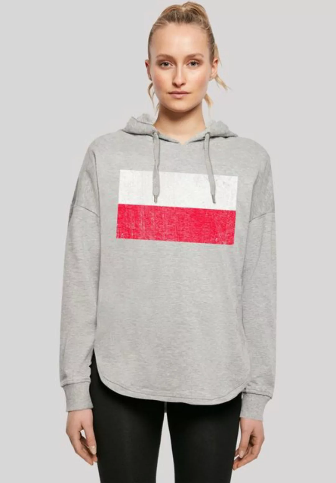 F4NT4STIC Kapuzenpullover "Poland Polen Flagge distressed", Print günstig online kaufen