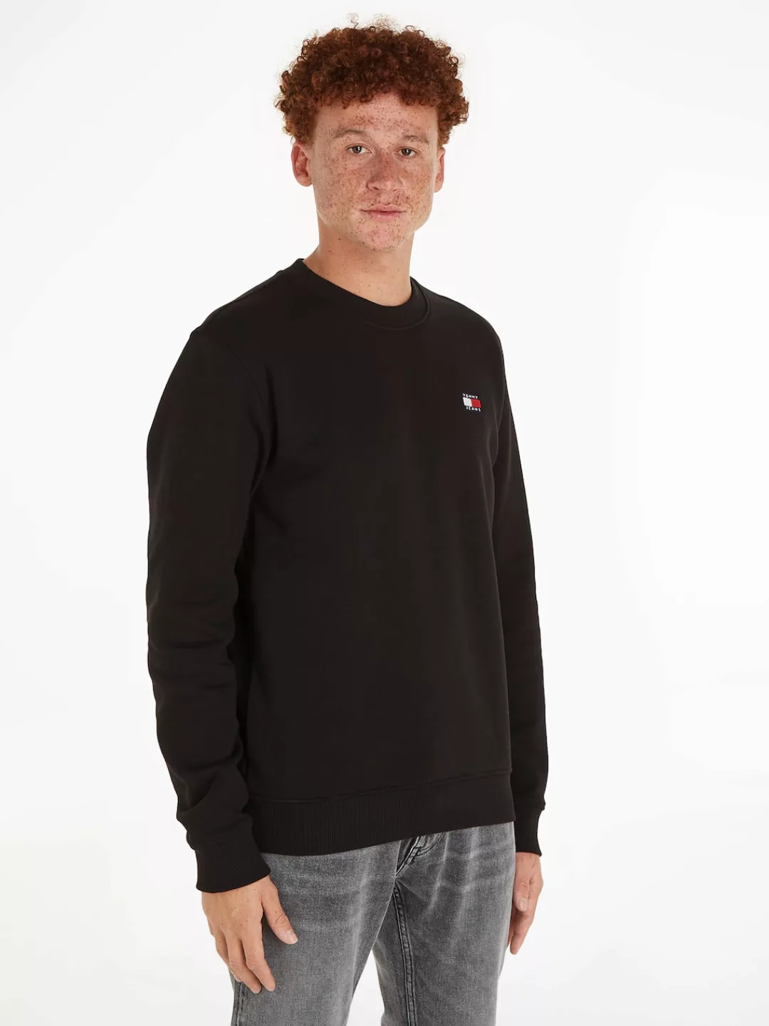 Tommy Jeans Sweatshirt TJM REG BADGE CREW EXT mit Rundhalsausschnitt günstig online kaufen