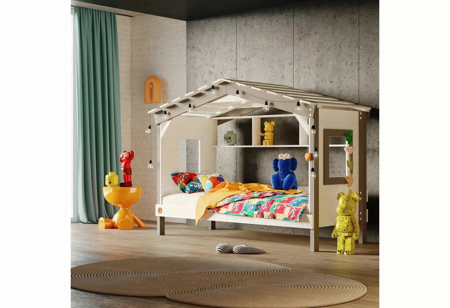 bibex Kinderbett DOLCE NIDO Kinderbett, Spielbett, Jugendbett, Spielhaus, W günstig online kaufen