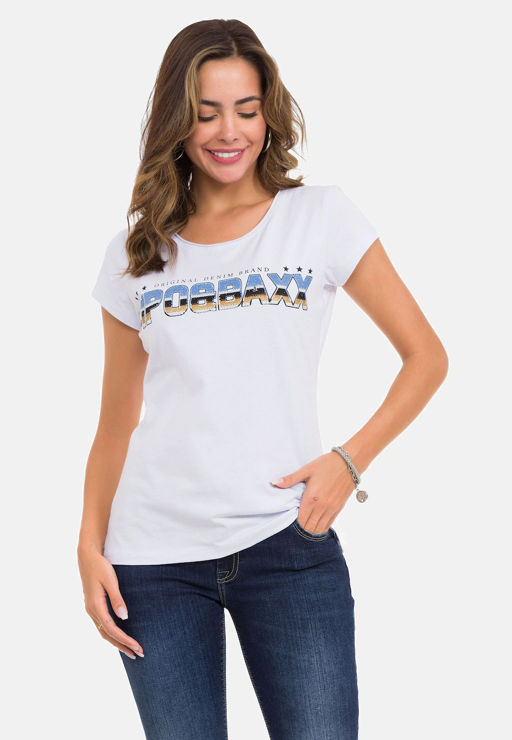 Cipo & Baxx T-Shirt, mit funkelnden Strasssteinen günstig online kaufen