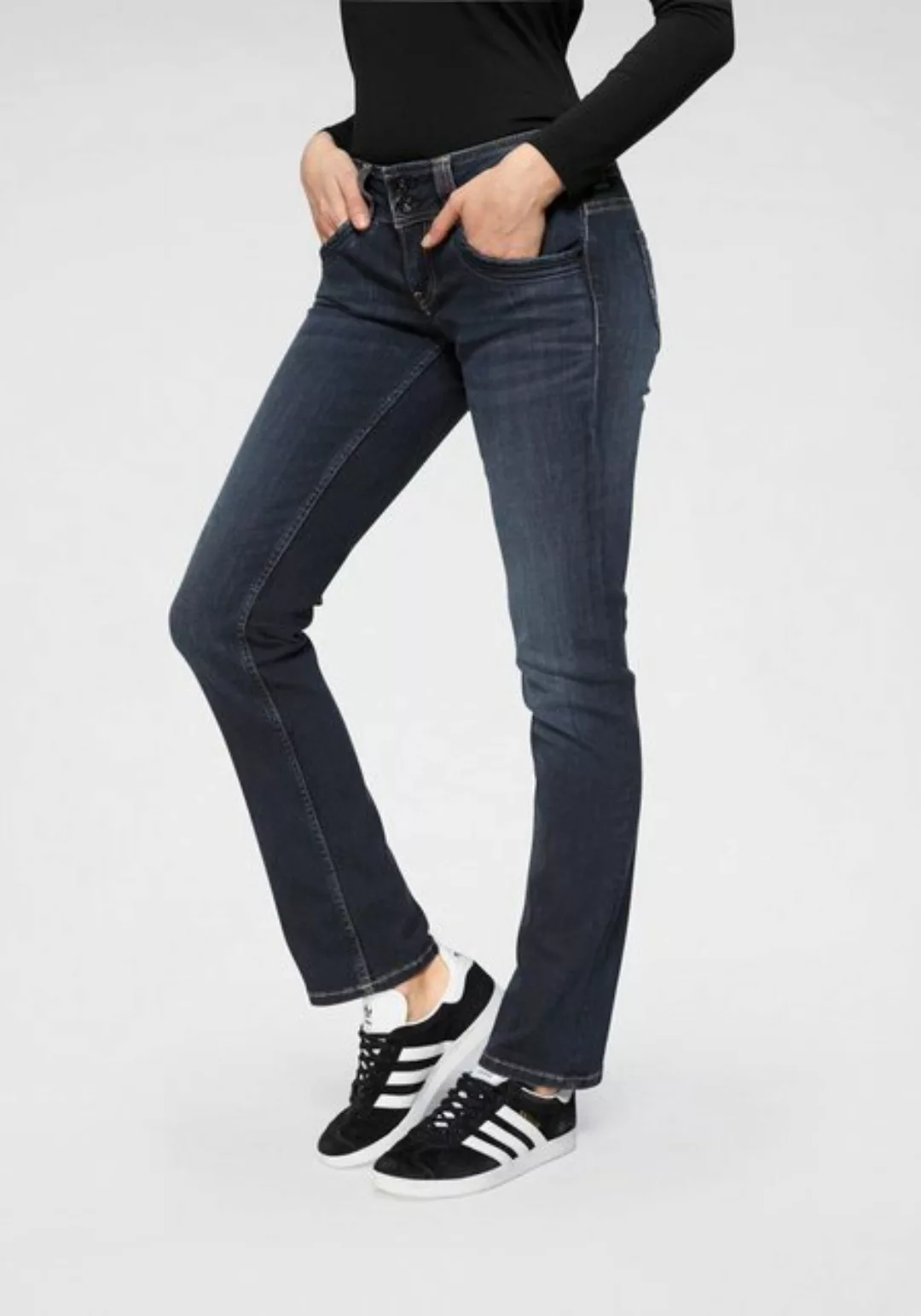 Pepe Jeans Damen Jeans Gen - Regular Fit - Blau - Royal Dark günstig online kaufen