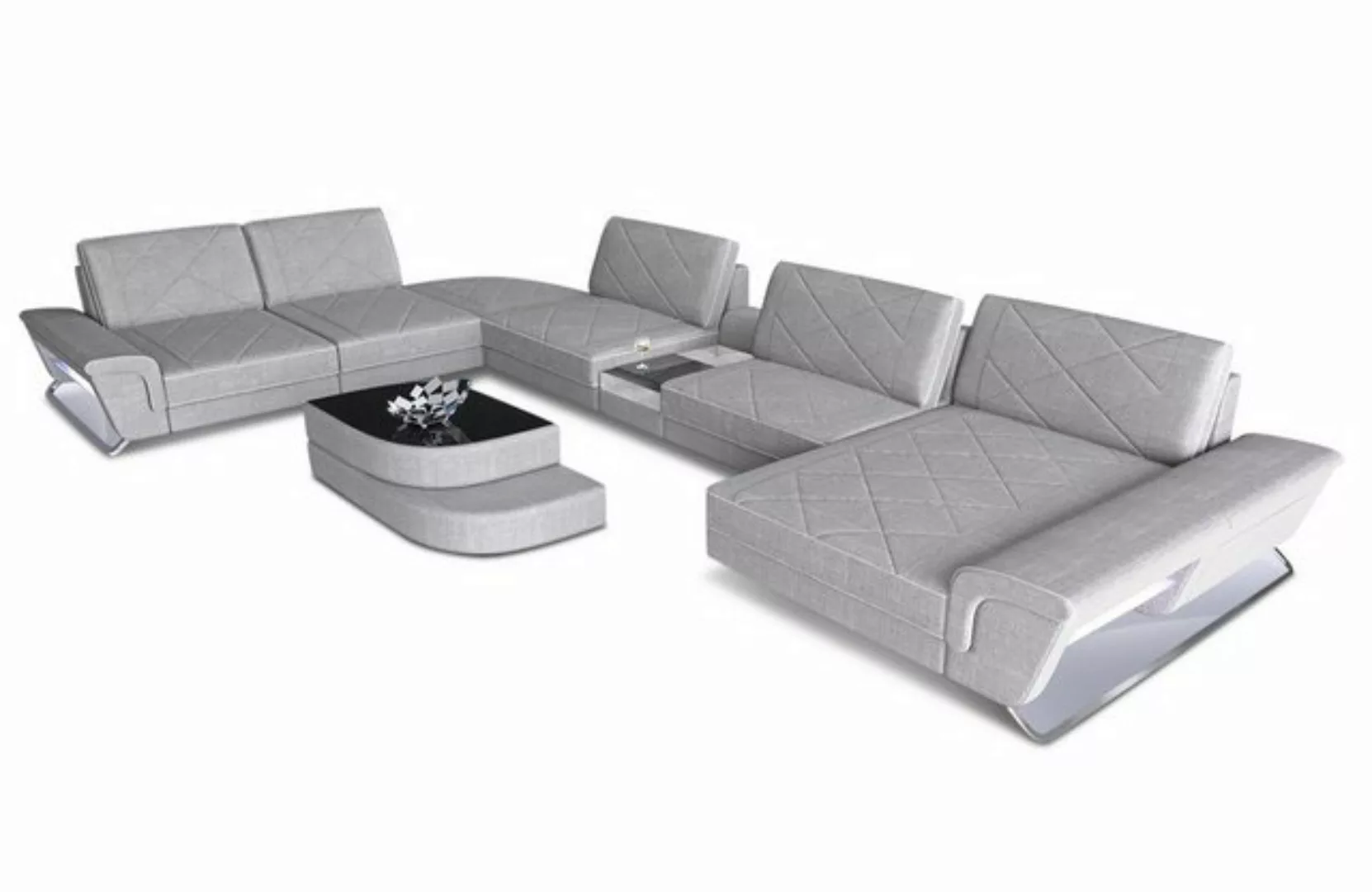 Sofa Dreams Wohnlandschaft Polster Stoff Sofa Couch Bari XXL U Form Stoffso günstig online kaufen