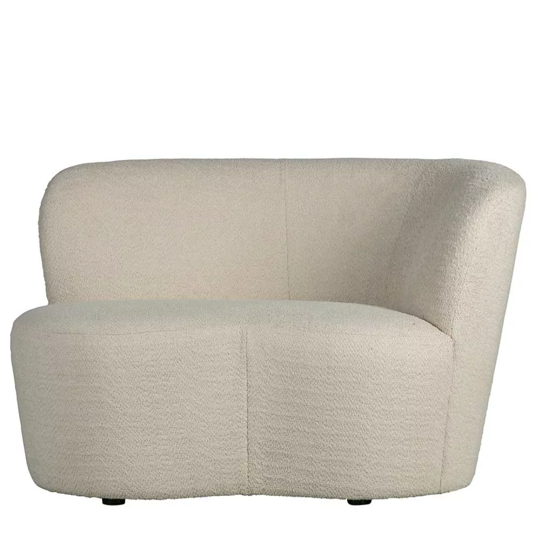 Kleines Lounge Sofa aus Boucle Stoff Skandi Design günstig online kaufen