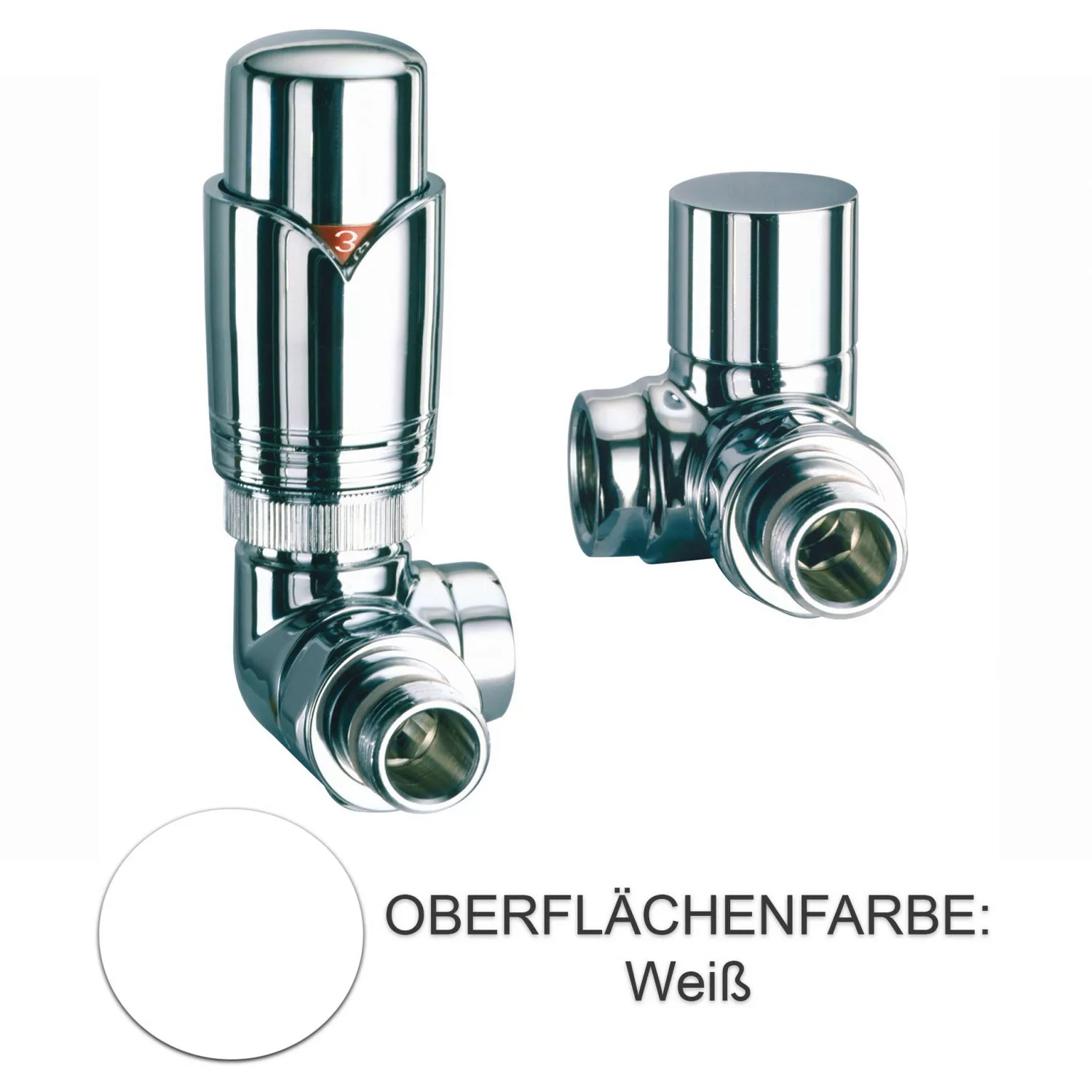 Nordholm Design-Armaturen Set VE-10 Winkel-Eck Links Weiß günstig online kaufen