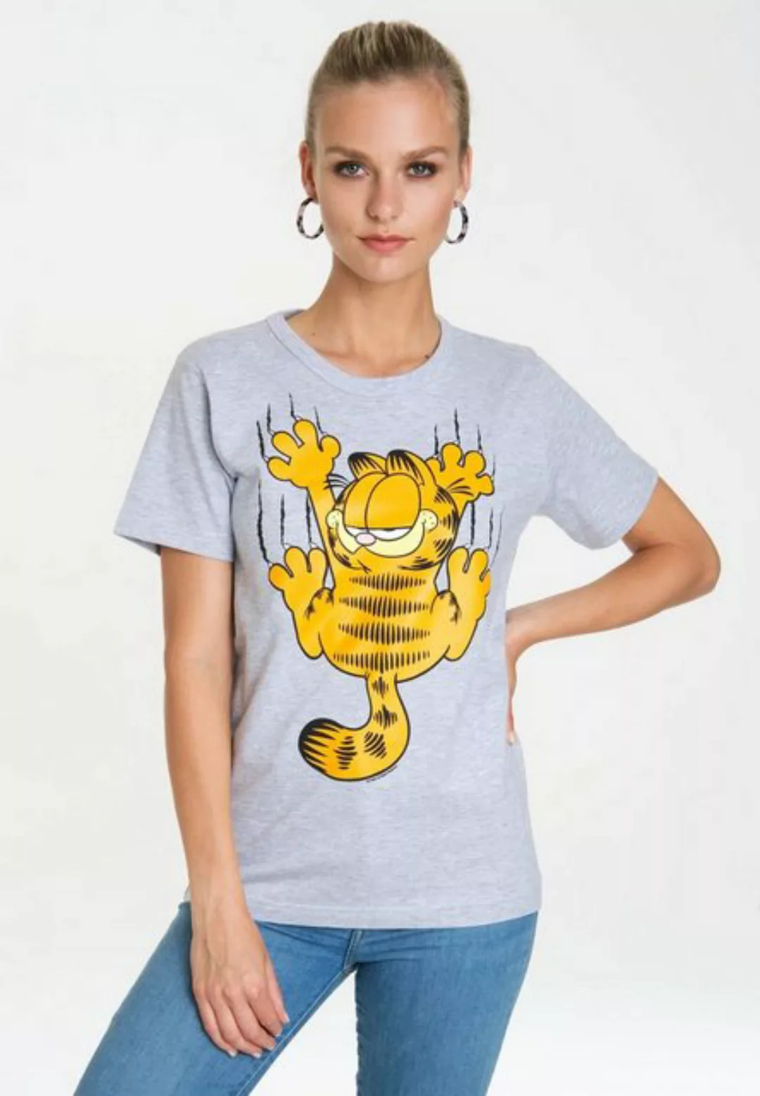 LOGOSHIRT T-Shirt "Garfield – Scratches", mit lizenziertem Originaldesign günstig online kaufen
