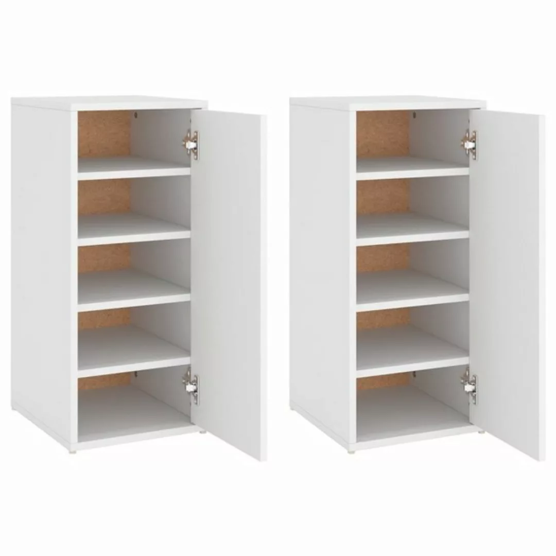 furnicato Hängeschuhschrank Schuhschränke 2 Stk. Weiß 32x35x70 cm Holzwerks günstig online kaufen