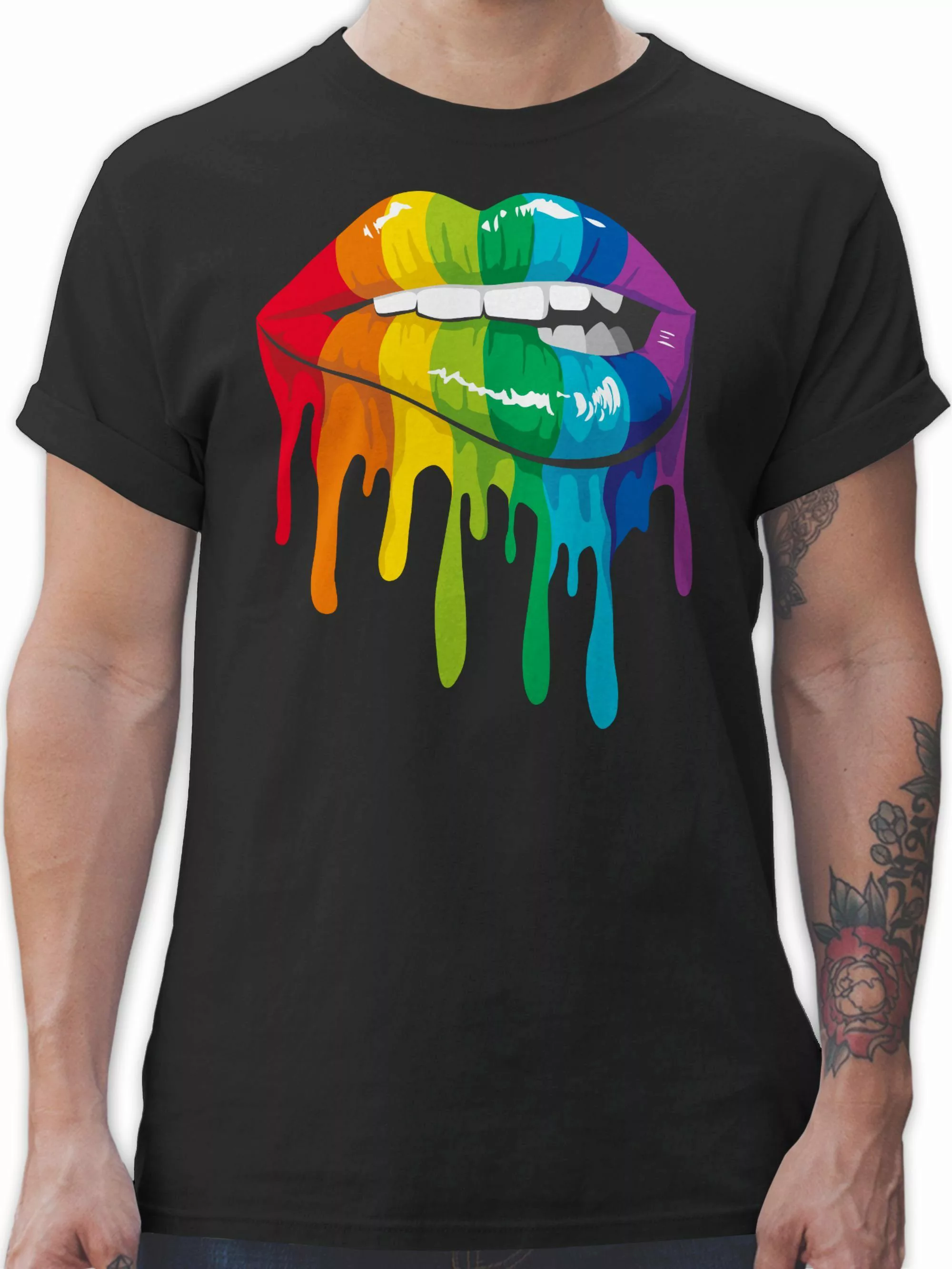 Shirtracer T-Shirt Lippen LGBT & LGBTQ günstig online kaufen